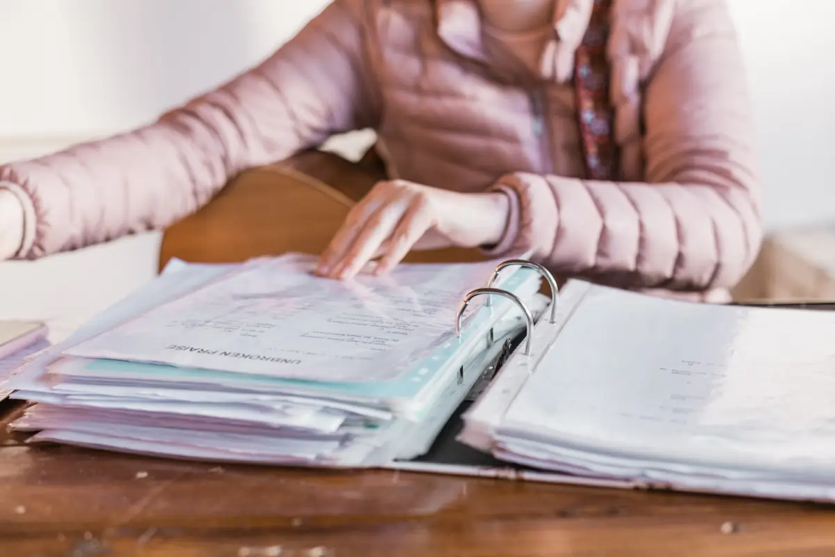 Organizing retirement paperwork