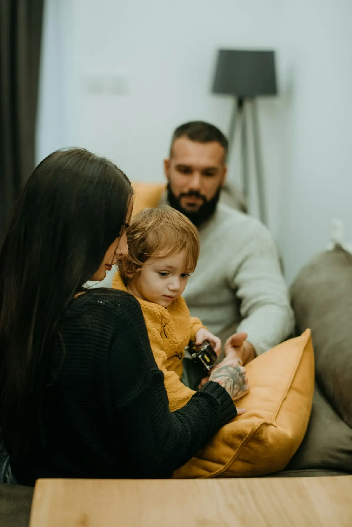 Young family with a toddler