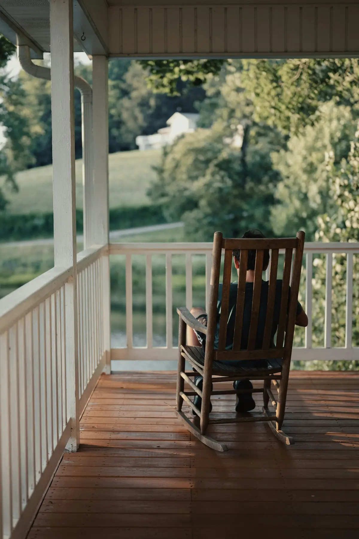 Elderly couple on their porch