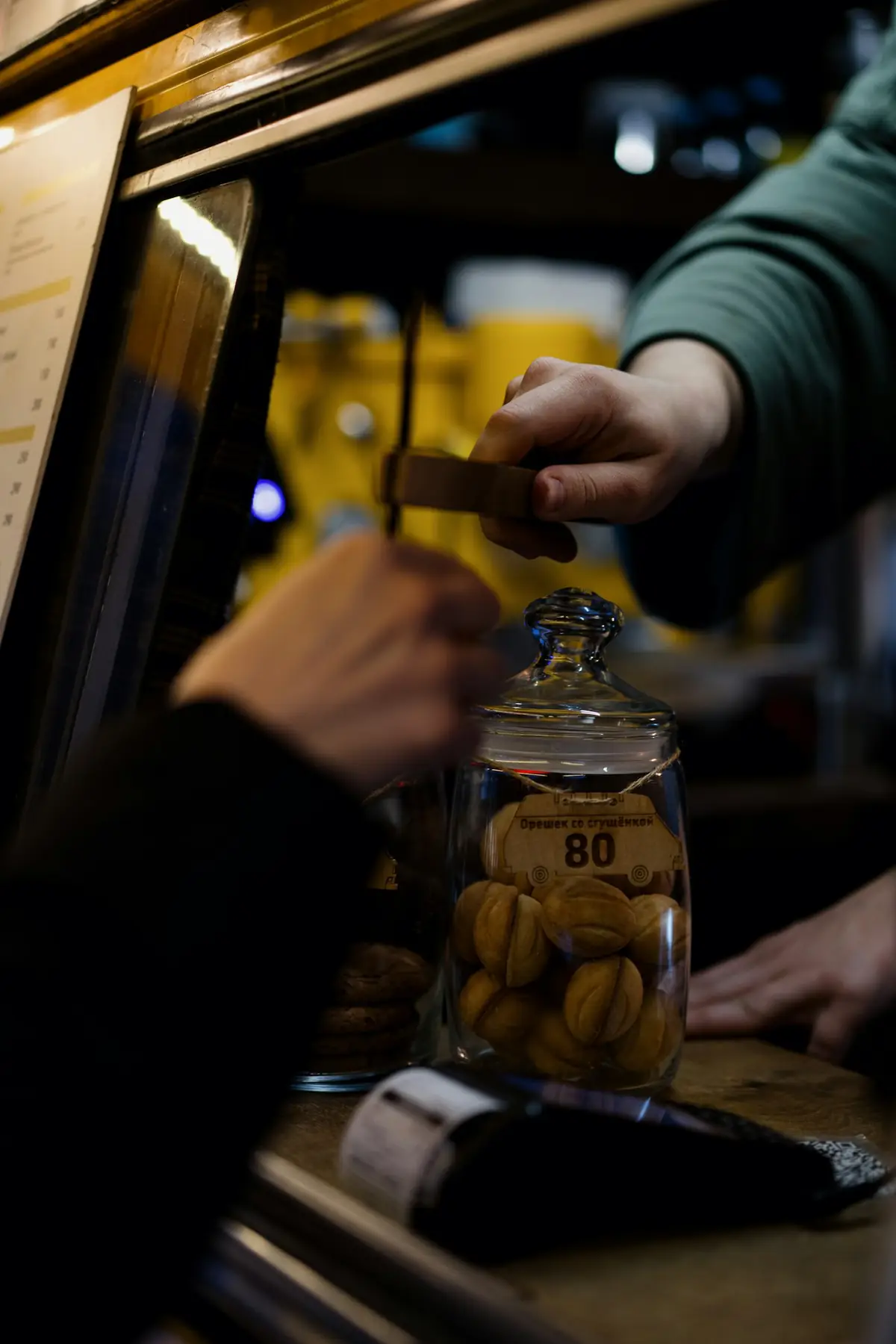 Saving coins in a glass jar