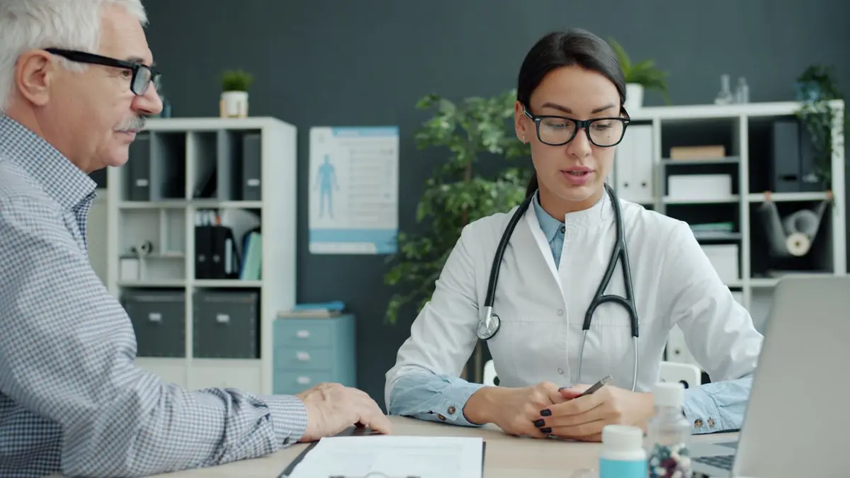 Doctor with a patient