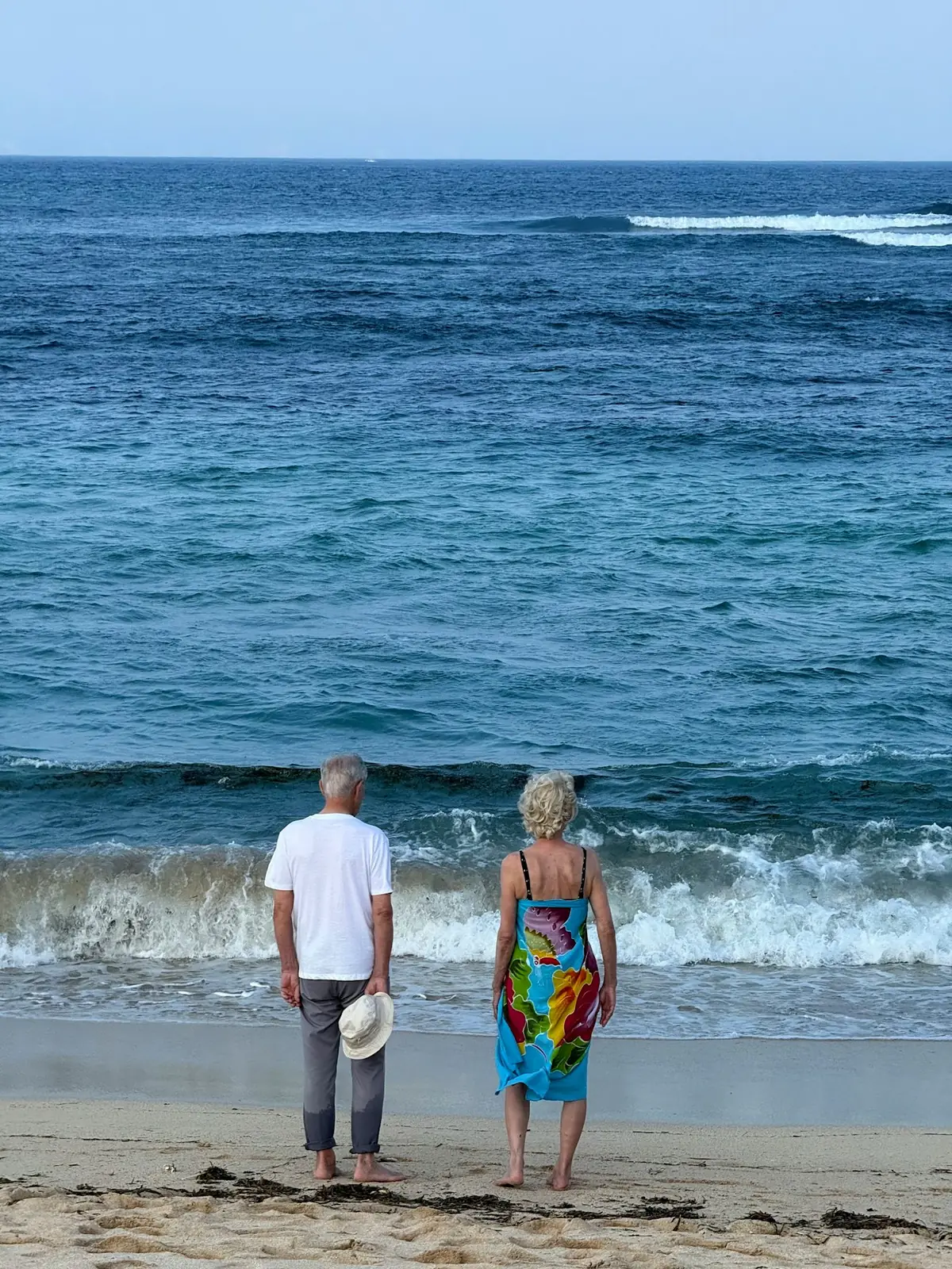 Retired couple on the beach